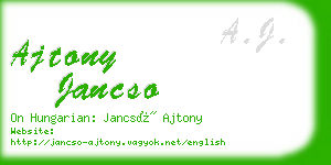 ajtony jancso business card